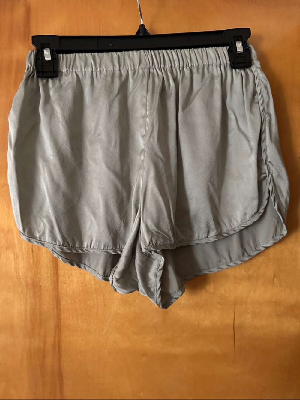 SKIMS Lightweight Silk Sleep Shorts in Light Green